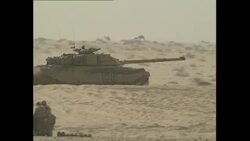Soldiers of the Royal Irish Hussars at a Saudi desert outpost News Clip