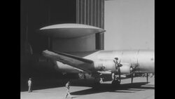 Lockheed WV-2 Navy airborne radar in flight News Clip