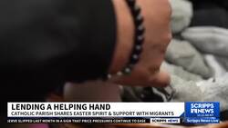 Chicago parish blesses the feet of newly arrived migrants for Easter News Clip