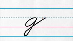Lowercase Cursive Letter g Instructional Video