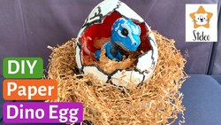 How to Make a Dino Egg with Paper Instructional Video