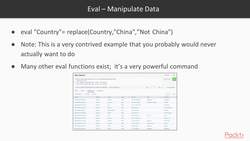 Learning Splunk - Advanced Searching Concepts: Eval – Manipulating and Reformatting Data Instructional Video