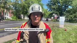 Residents shocked after fire destroys historic church in Saint-Ours, Que. News Clip