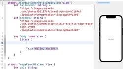 SwiftUI iOS 16 Crash Course - Emoji Quote App in SwiftUI - Alert, Action Sheet, AsyncImage, Computed Properties, and Default Buttons Instructional Video