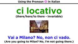 The Pronoun Ci in Italian Instructional Video