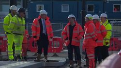 Boris Johnson visits Blackpool construction site News Clip