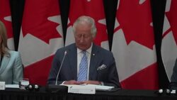 Prince Charles sitting on a roundtable with Canadian politicians News Clip