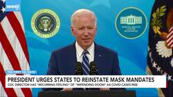 President Biden Urges States To Reinstate Mask Mandates News Clip