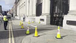 Gardai arrest man after Government Buildings gates damaged in vehicle collision News Clip