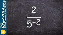 Learn how to simplify an expression with negative exponents Instructional Video