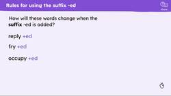 Using the suffix -ed to make the past tense Instructional Video