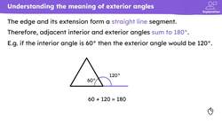 Exterior angles of polygons Instructional Video