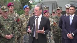 Keir Starmer speaks to British and Albanian troops in Tirana News Clip