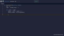 Data Structures and Algorithms The Complete Masterclass - Implementing Binary Search – Part 1 Instructional Video