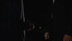 Businessman paying for marijuana package near automobile at night, addiction Stock Footage