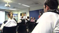 Briefing at Colindale London Police Station News Clip