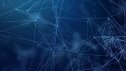 Blue Abstract Digital Concept of Geometrical Figures: Polygon Plexus Fractals Moving, Connecting Between Themselves and with Particles. Triangular Technological Concept. seamless loop animation Stock Footage