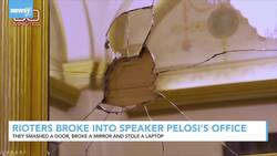 Pelosi Shows Damaged Office On '60 Minutes' News Clip