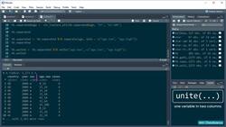 R Programming for Statistics and Data Science - Tidying Data in R - unite() and spread() Instructional Video