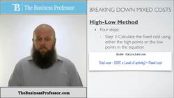 Breaking Down Mixed Costs (High-Low Method) - Accounting Instructional Video