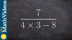 Simplify expressions dividing simplify denominator, 7/(4 x 3 - 8) Instructional Video
