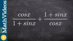 Adding two rational trigonometric terms learn how Instructional Video