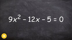 Learn the ac method for factoring and solving a quadratic equation Instructional Video