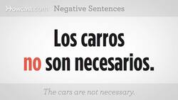 How to Say Negative Sentences in Spanish Instructional Video
