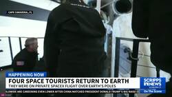 Four space tourists return to Earth after a private flight over the poles News Clip