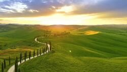 Tuscany's Pienza: A Stunning Drone Tour of History Stock Footage