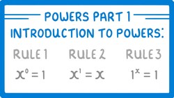 GCSE Maths - Introduction to Powers/Indices & 3 Basic Rules (Powers Part 1/6) #29 Instructional Video