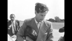 R.A.F Group Captain Peter Townsend arrives in England News Clip