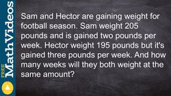 Word problems - when two equations will equal each other - Math test answers Instructional Video