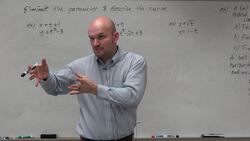 Eliminate the parameter to obtain the equation of a cubic function Instructional Video