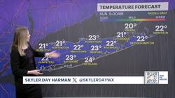 Cold temperatures and some windy conditions on Long Island News Clip