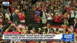 Trump holds first rally after assassination attempt, with his new running mate, Vance, by his side News Clip