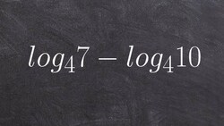 Condensing logarithmic expressions Instructional Video