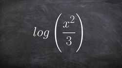How to expand a log expression using the rules of logarithms Instructional Video
