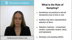 Auditing - What is the Role of Sampling Instructional Video