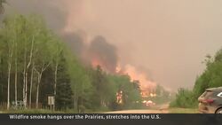 Wildfire smoke travels south into the U.S. News Clip