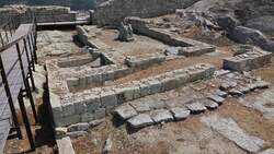Bulgaria, Thracian city Perperikon - Basilica Stock Footage