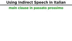 Indirect Speech in Italian: Il Discorso Indiretto Instructional Video