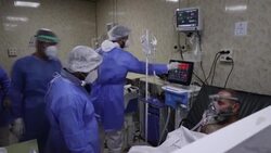 CLEAN : Covid patients rest in centres as cases spike in Syria's Idlib News Clip