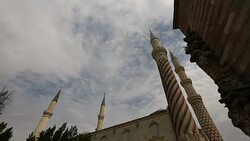The Three Serefeli Mosque in Edirne, Turkey Stock Footage