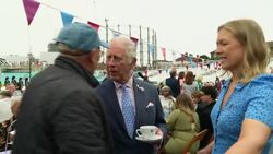 Charles chatting to guests at the Big Jubilee Lunch News Clip