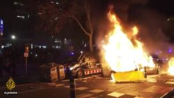 Catalan independence protests kick off at El Clasico match News Clip