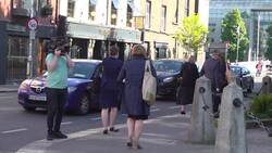 Gerry Adams leaves court as defamation case against BBC continues News Clip