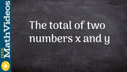 Algebraic phrases to expressions using the total Instructional Video