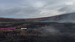 Easter Island fire causes "irreparable" damage to sacred moai statues News Clip