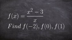 Learn how to evaluate a rational function for different values Instructional Video